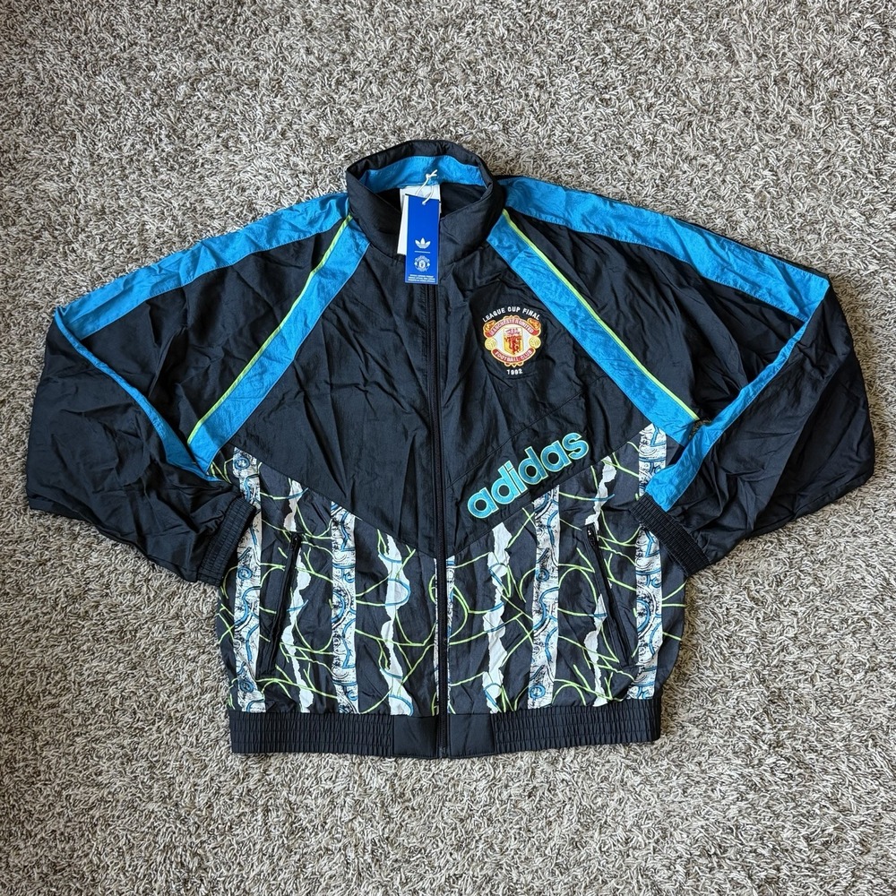 Adidas Manchester United Jacket Mens Size Medium KD5815 1992 League Cup Final